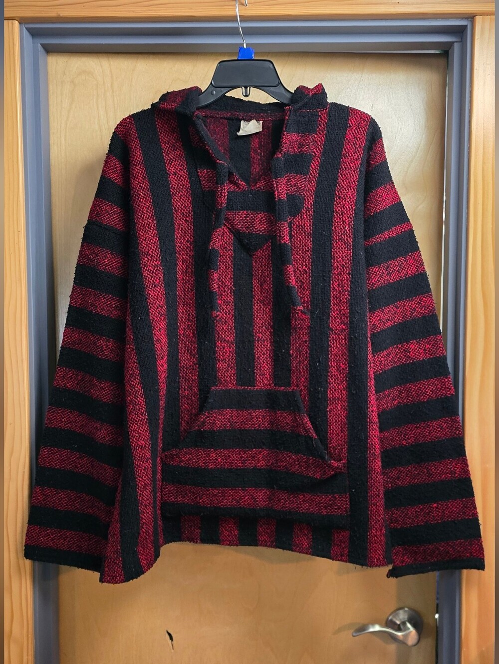 Red & Black Striped Baja Hoodie